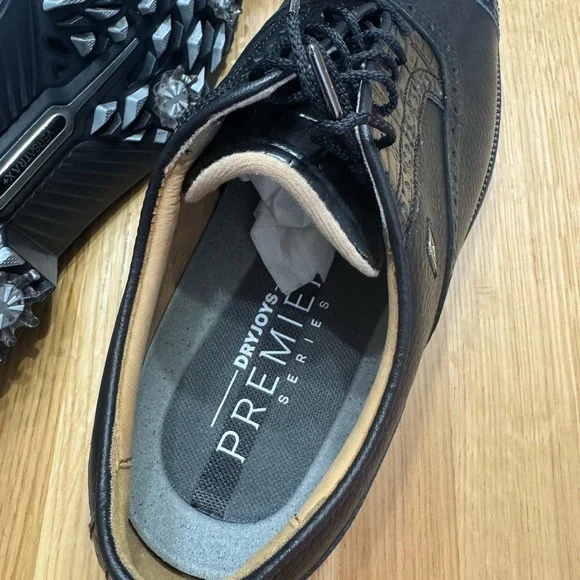 FootJoy Black Leather Men's Golf Shoes - Picture 16 of 16